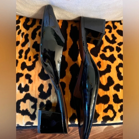 REFORMATION Marina Block Heel Mule Black Patent Leather  NEW Sold Out Online - Picture 13 of 14